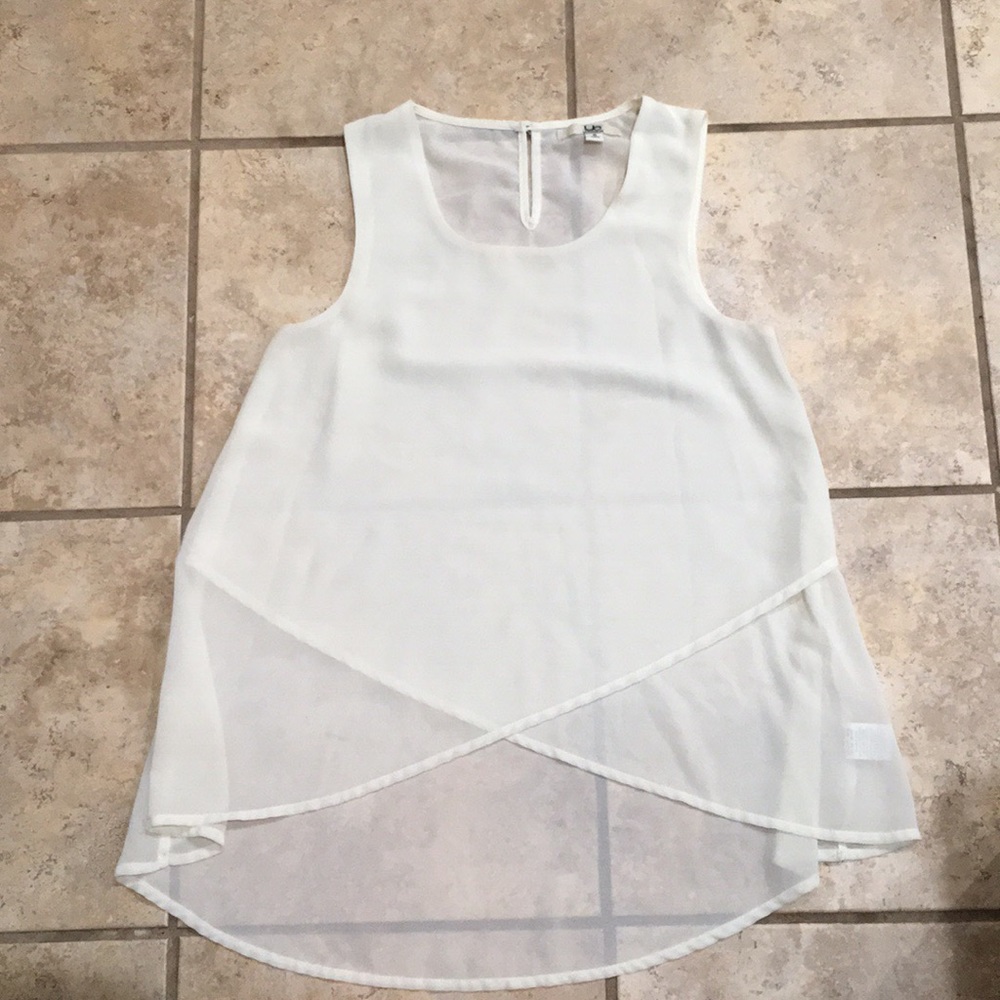 Ya Los Angeles Cream colored chiffon tank top